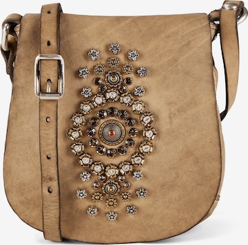 Borsa a tracolla 'Glada' di Campomaggi in marrone: frontale