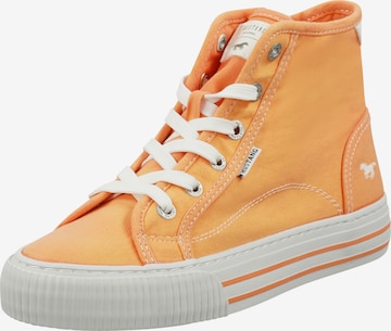 MUSTANG Sneakers hoog in Oranje: voorkant