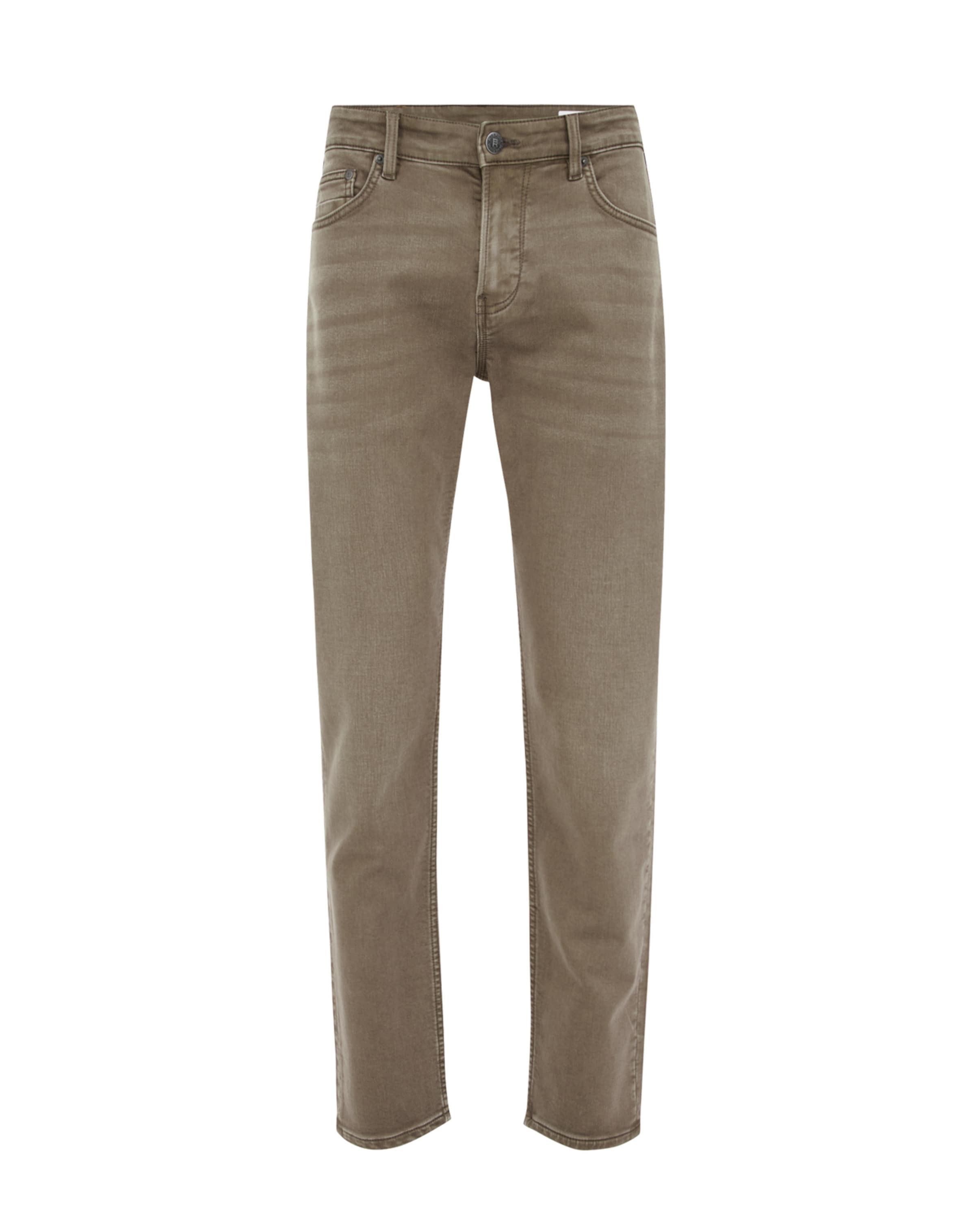 WE Fashion Slimfit Kavbojke | rjava barva: sprednja stran