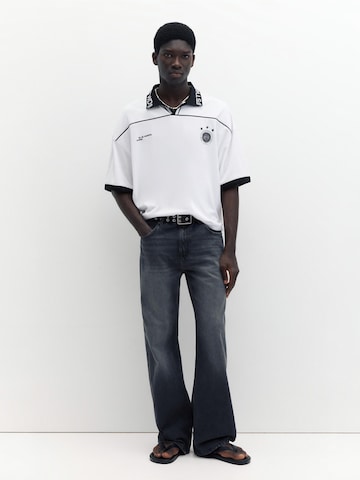 Pull&Bear Majica 'STWD DIVISION FUTBOL' | bela barva