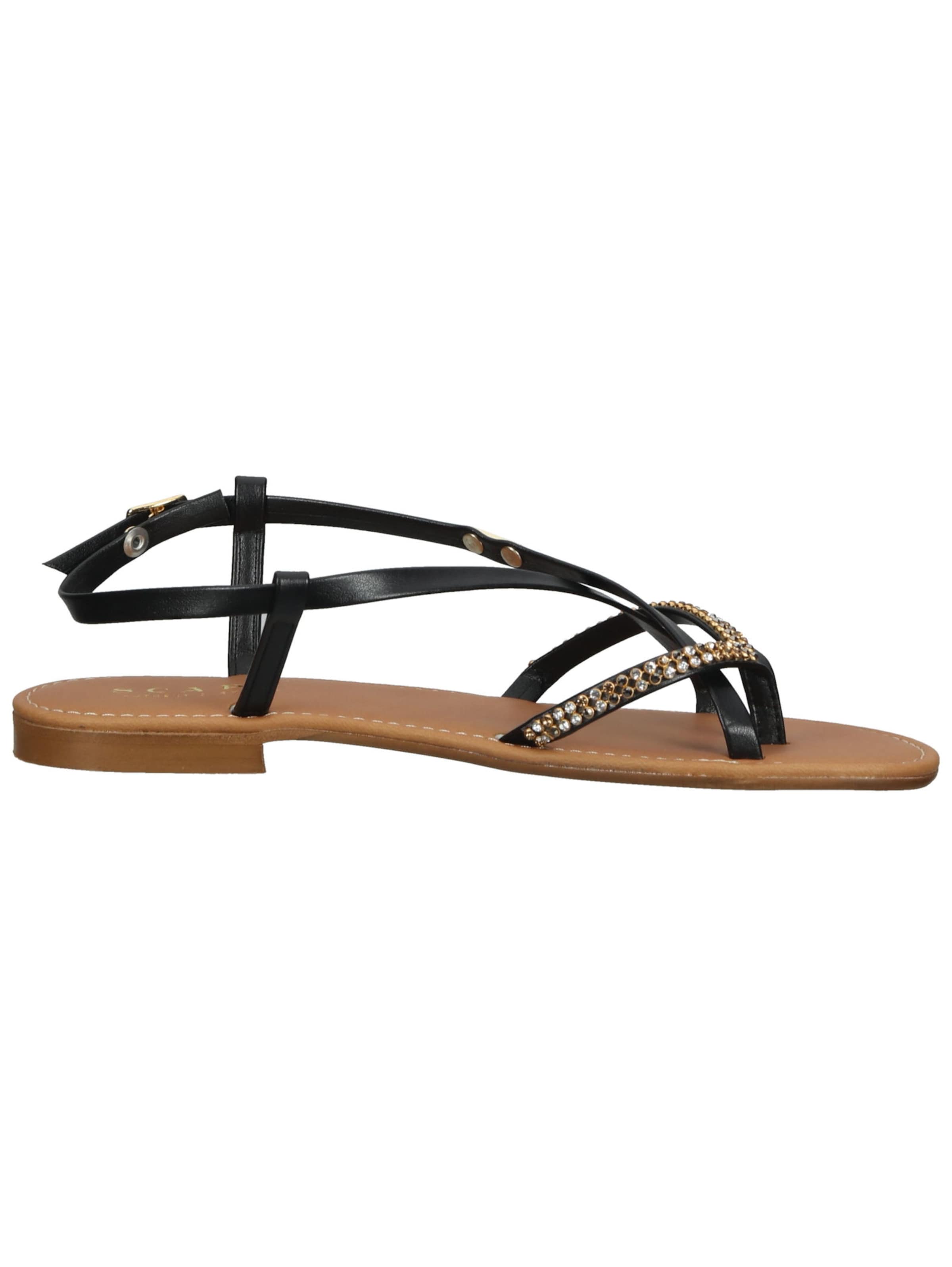 SCAPA Sandalen met riem in Zwart