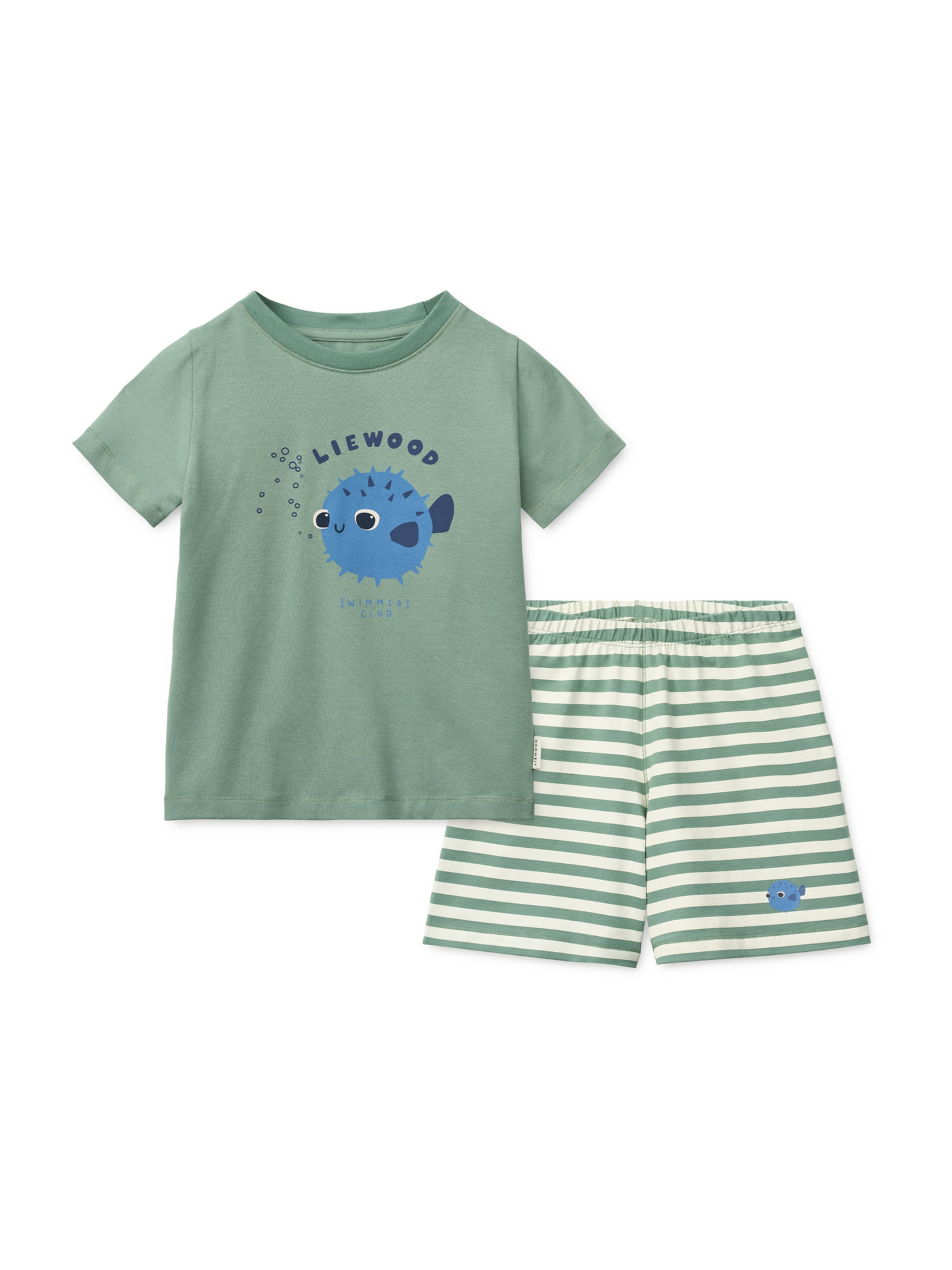 Liewood Set 'Ilford Placement' in Groen: voorkant