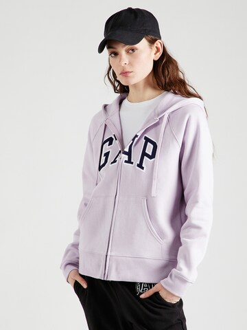 GAP Sweat jacket 'HERITAGE' in Purple: front