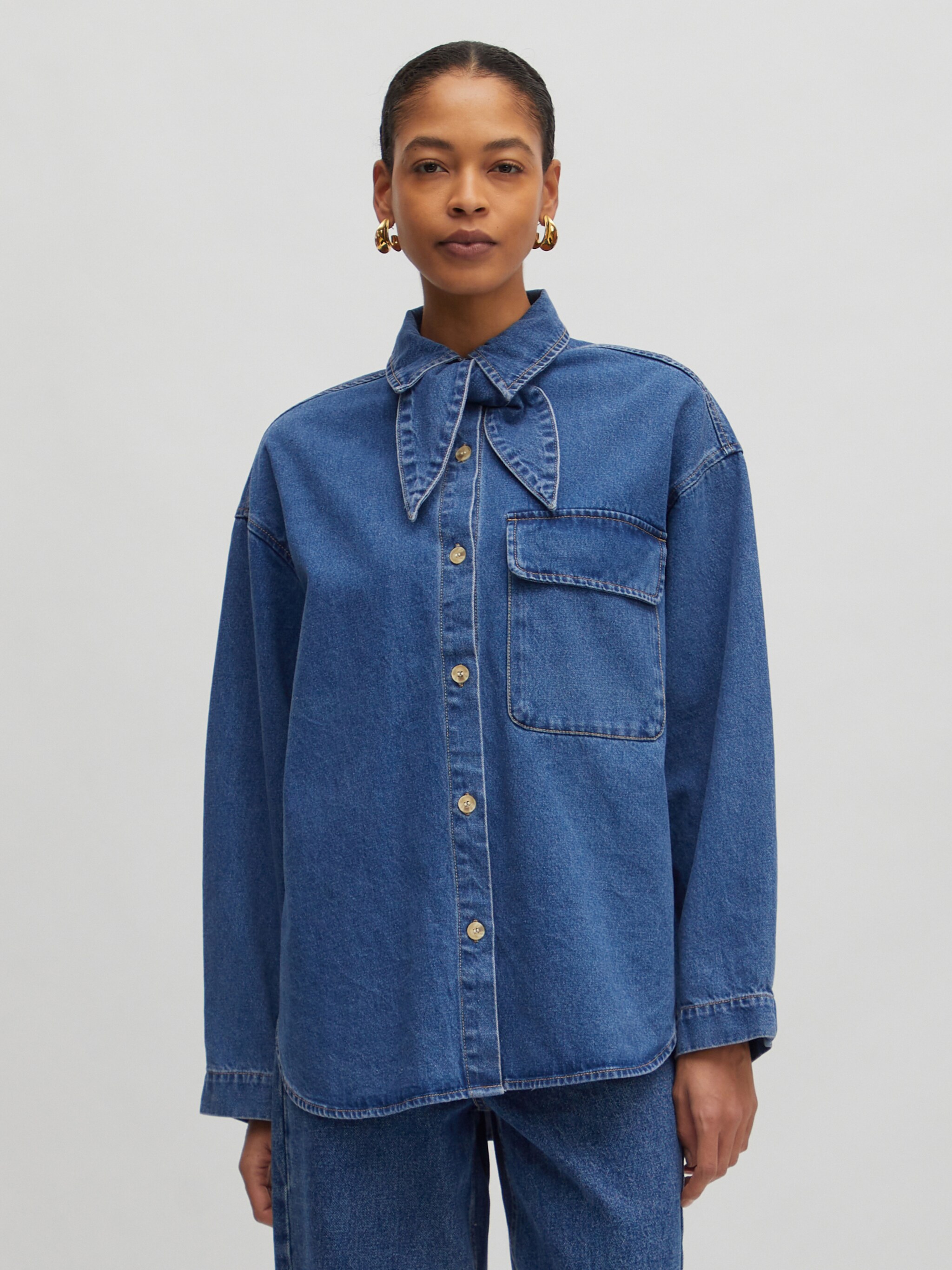 EDITED Produkte Bluse 'Anisha' blue denim
