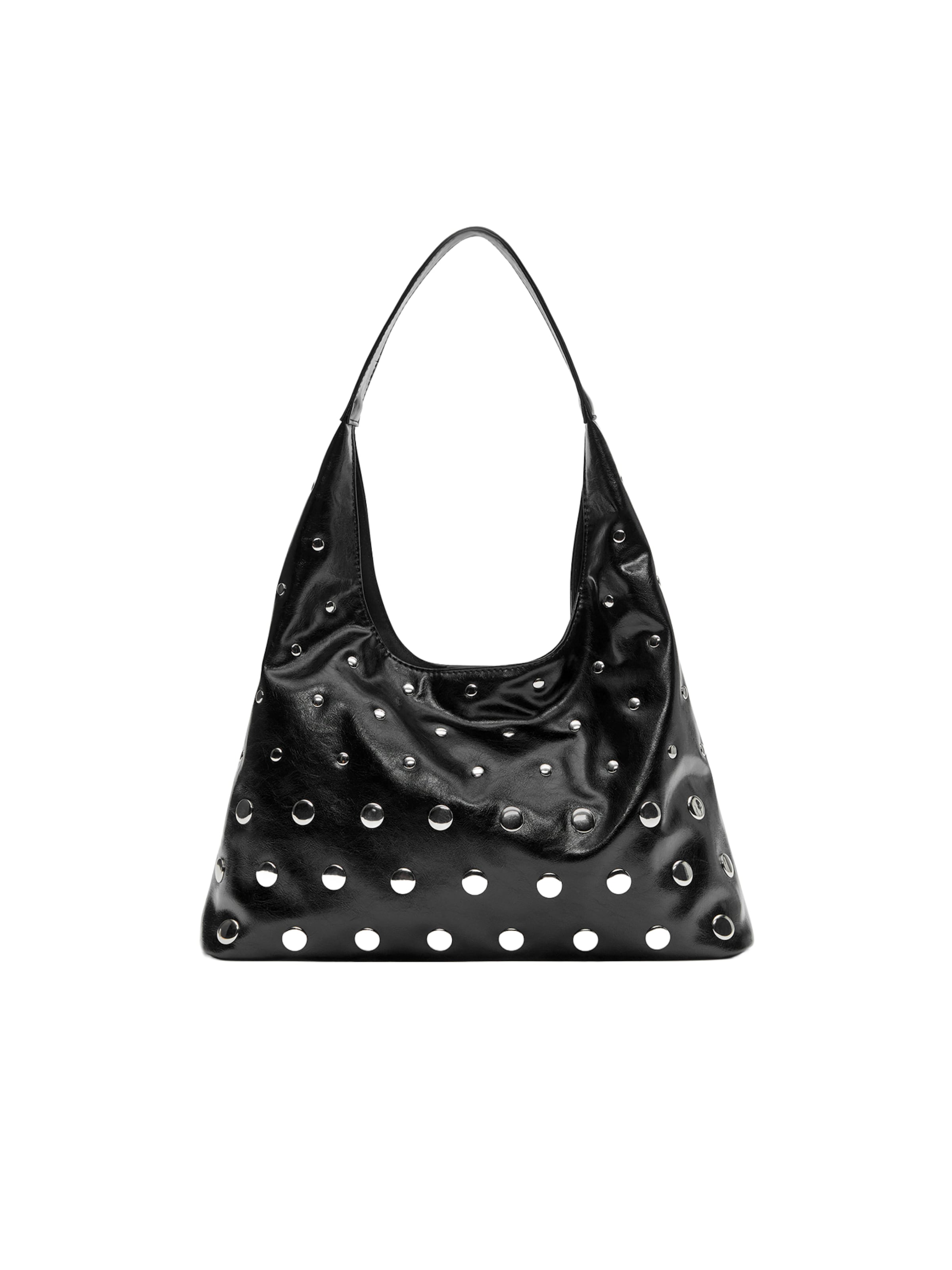 Pull&Bear Shopper in schwarz / silber, Produktansicht