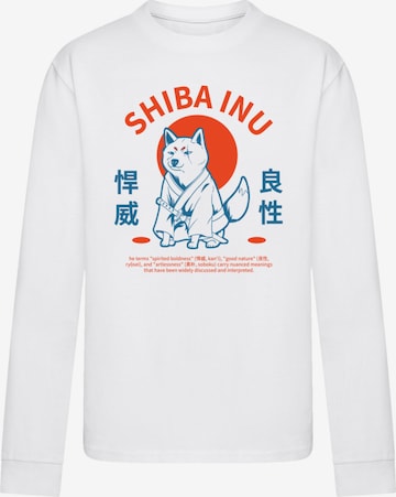 F4NT4STIC Shirt 'Japanischer Shiba Inu Hund' in Weiß: Vorderseite