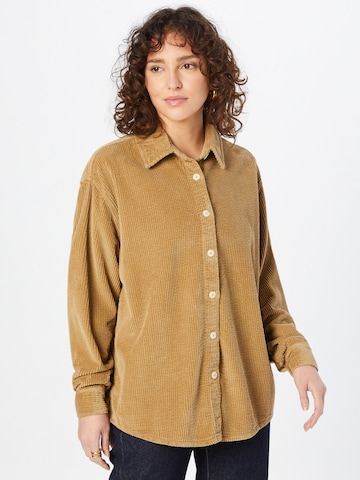 AMERICAN VINTAGE Blouse 'PADOW' in Bruin: voorkant