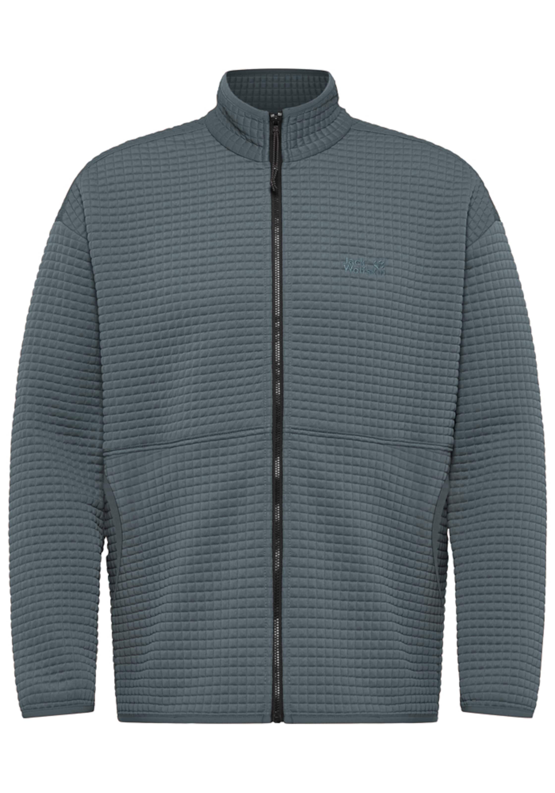 JACK WOLFSKIN Fleece Jacket in Blue: front