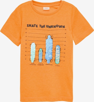 s.Oliver T-Shirt in Orange: Vorderseite