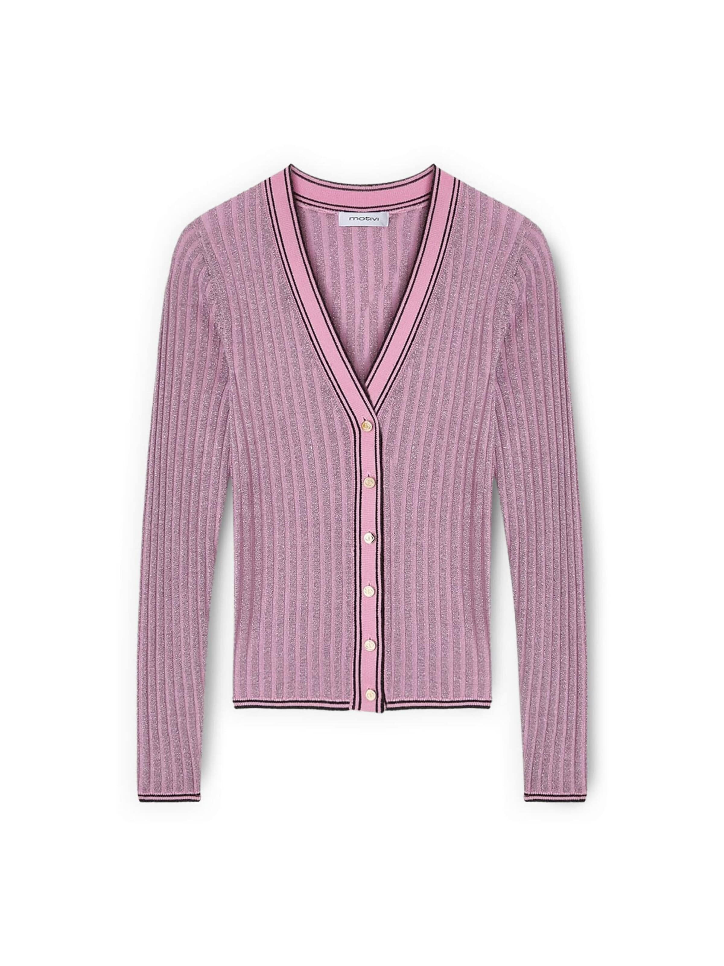 MOTIVI Knit Cardigan in Pink: front