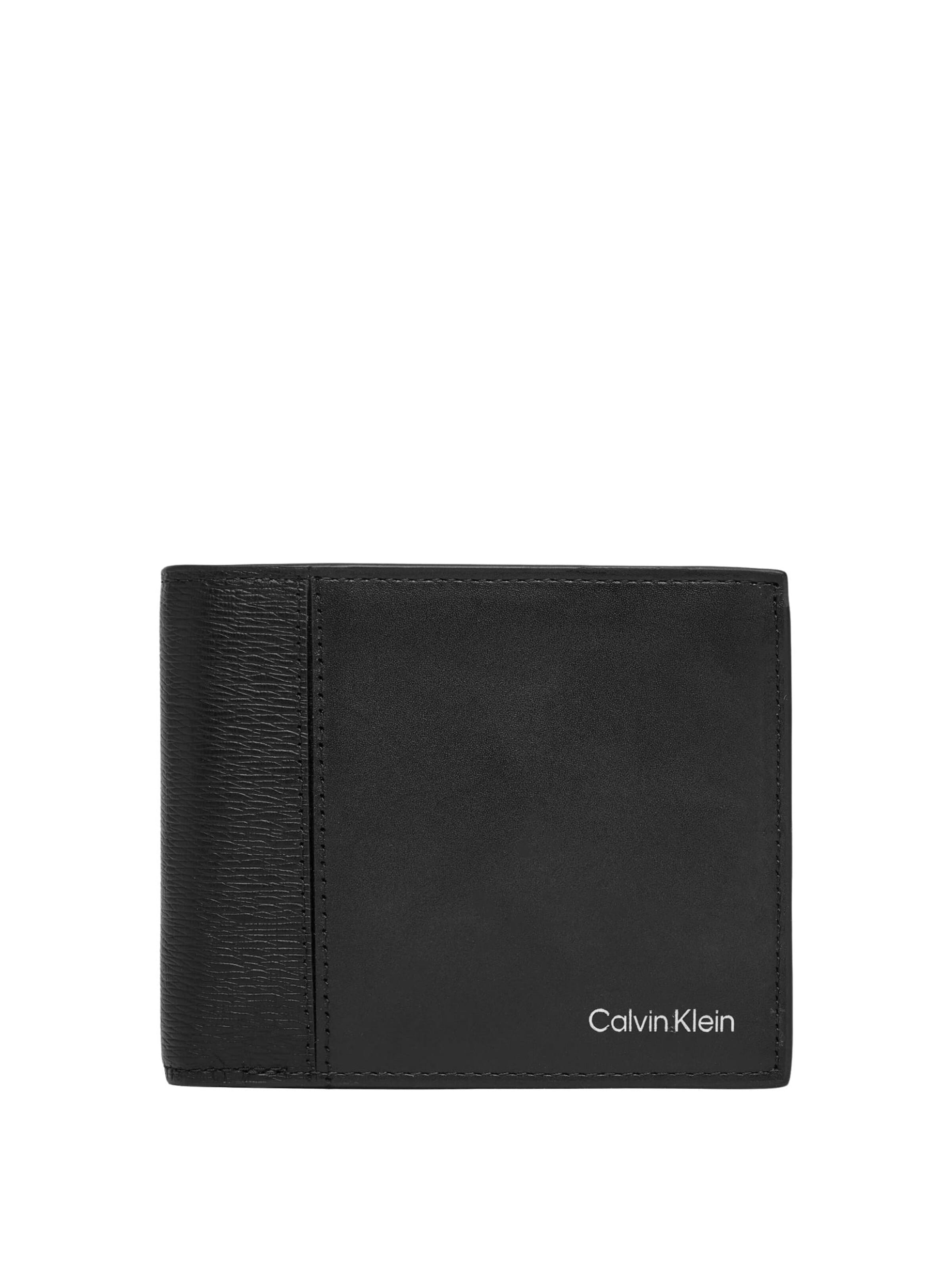 Porte-monnaies 'REFINED MIX BILFOLD W COIN Portafogli' Calvin Klein en noir : devant