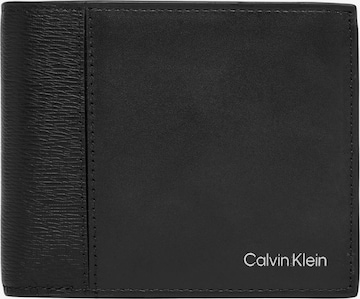 Porte-monnaies 'REFINED MIX BILFOLD W COIN Portafogli' Calvin Klein en noir : devant