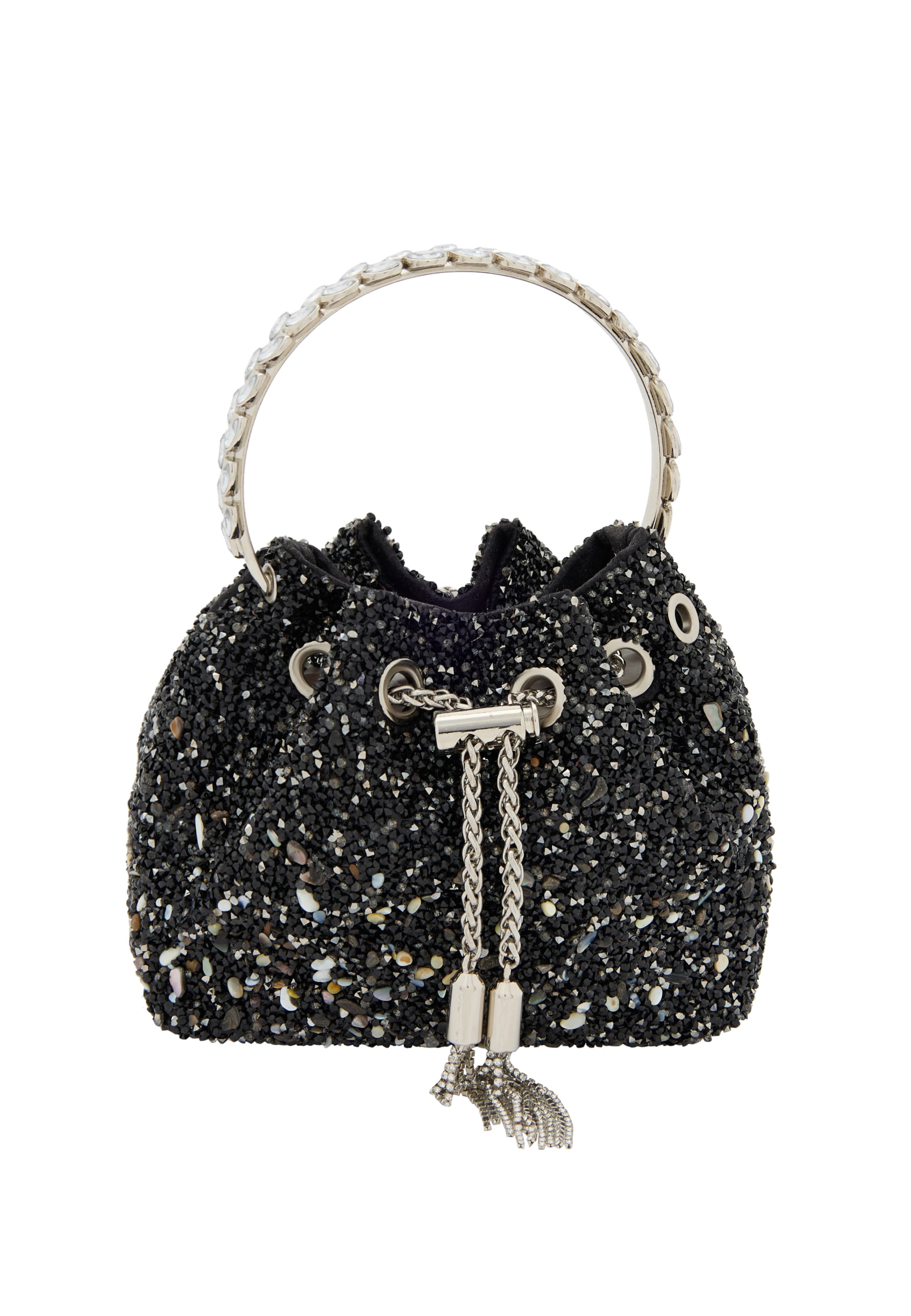 swirly Pouch in Black: front