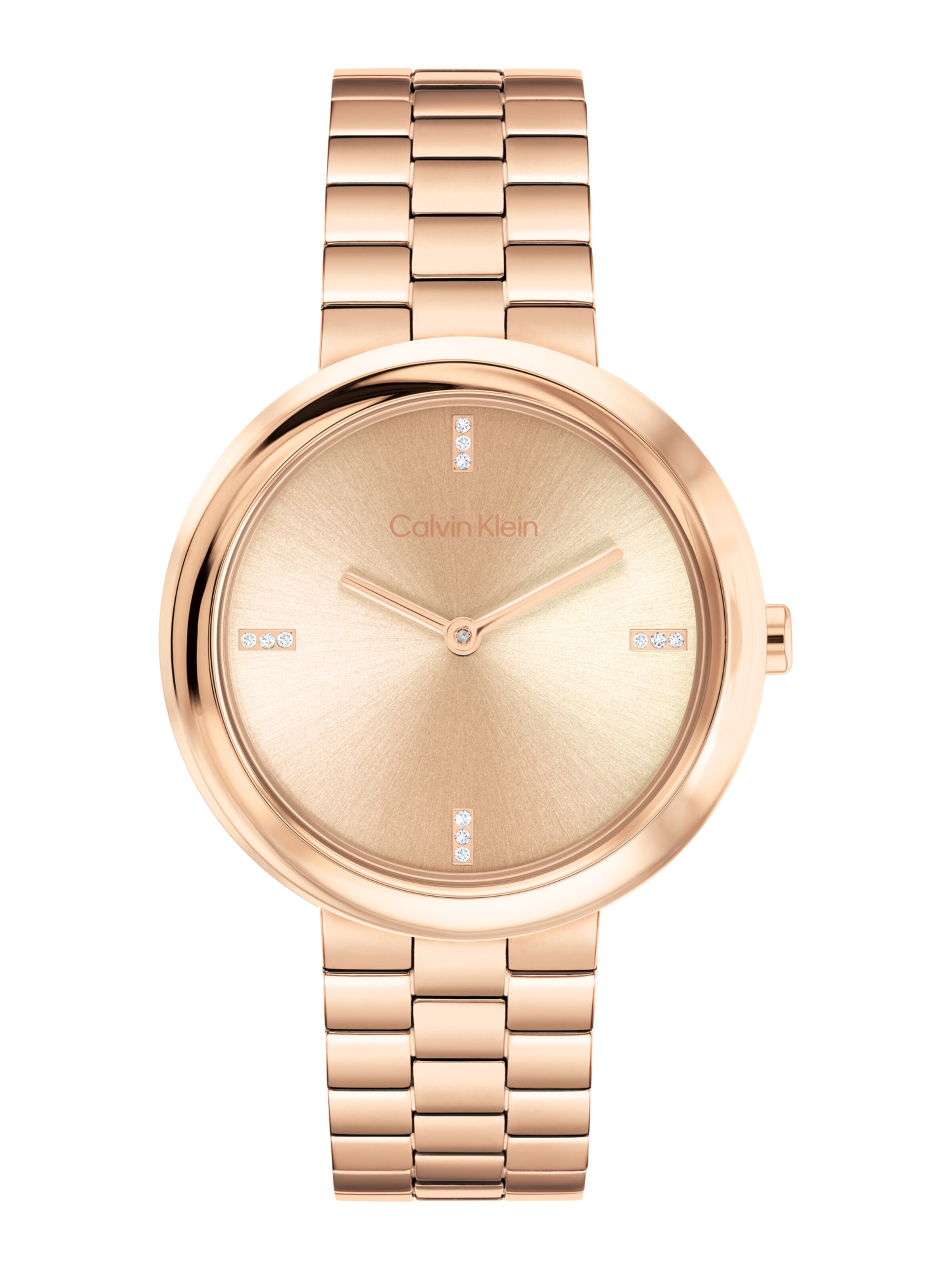 Calvin Klein Analog watch 'TWISTED BEZEL' in Gold