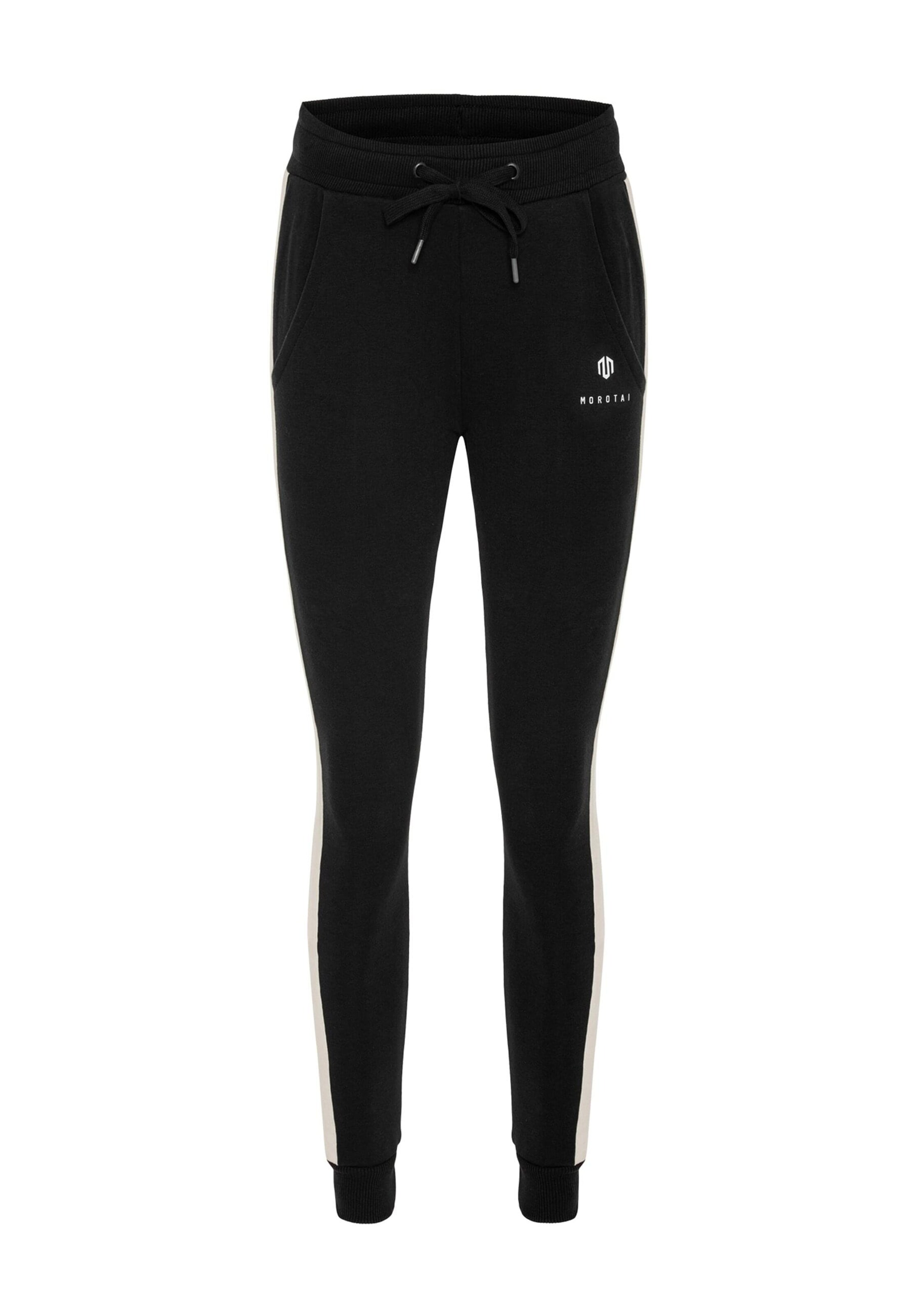Skinny Pantalon de sport 'Naka' MOROTAI en noir : devant