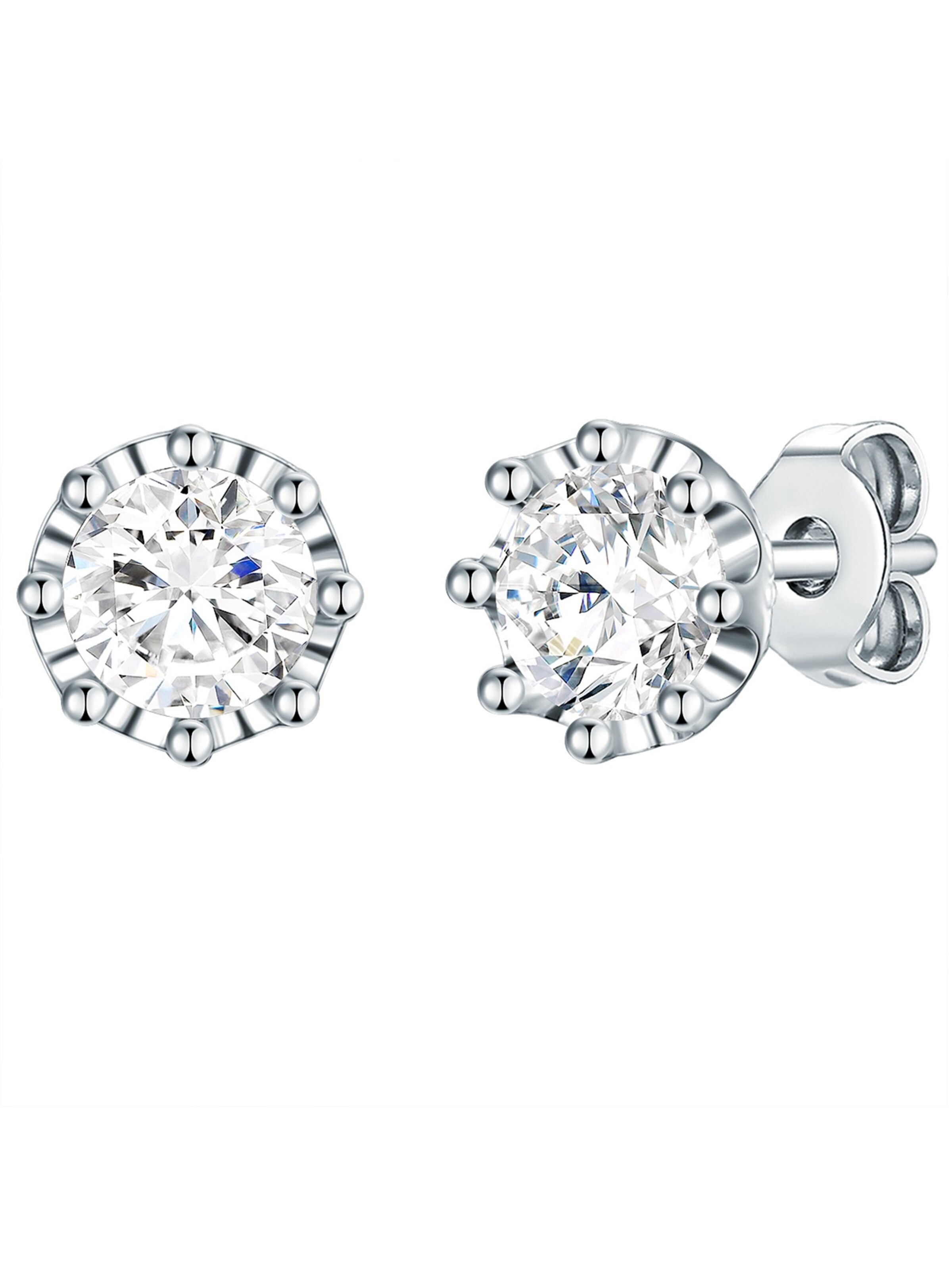 Lulu & Jane Ohrringe in Silber: Vorderseite