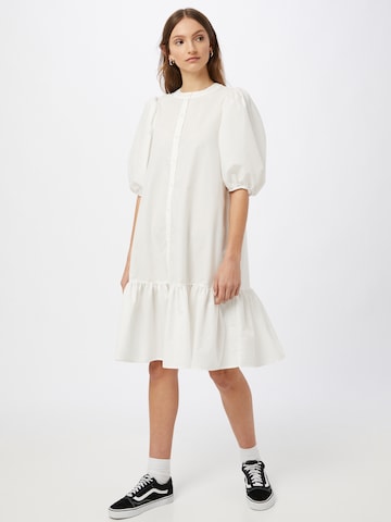 Gina Tricot Shirt Dress 'Slogan' in White