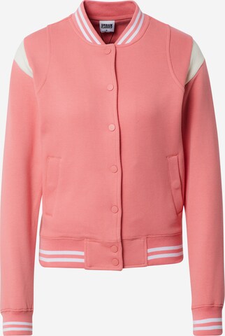 Urban Classics - Sudadera con cremallera en rosa: frente