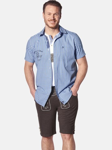 Jan Vanderstorm Comfort fit Overhemd ' Kjettil ' in Blauw: voorkant