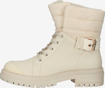 LA STRADA Lace-Up Ankle Boots in Beige