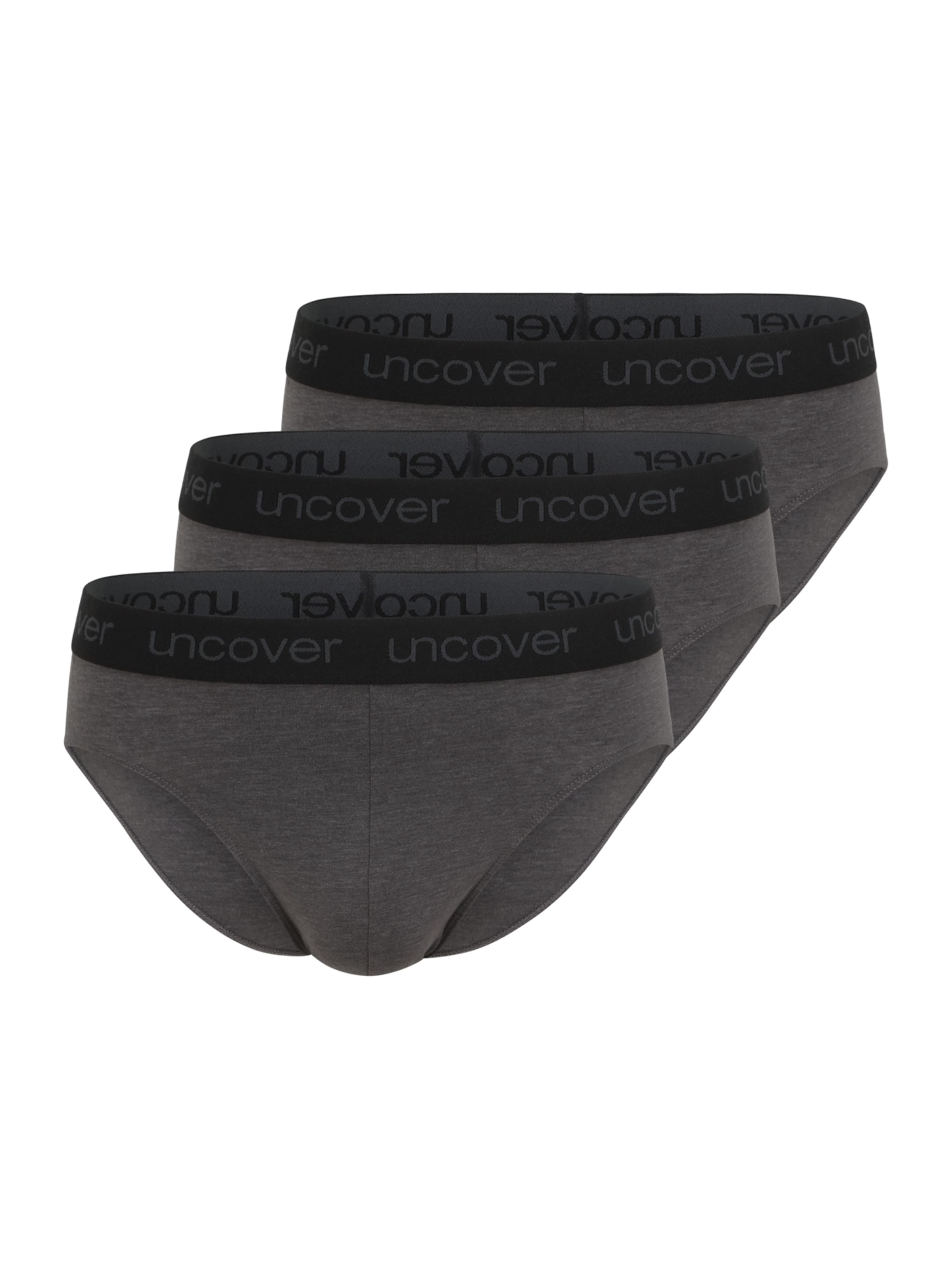 uncover by SCHIESSER Slip ' 3er-Pack Uncover ' in de kleur Donkergrijs, Productweergave