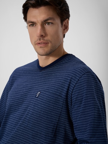 Pyjama long ' Jeans Ringel ' Ammann en bleu