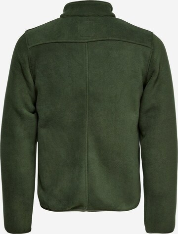 Jachetă  fleece 'HIKE' de la Only & Sons pe verde