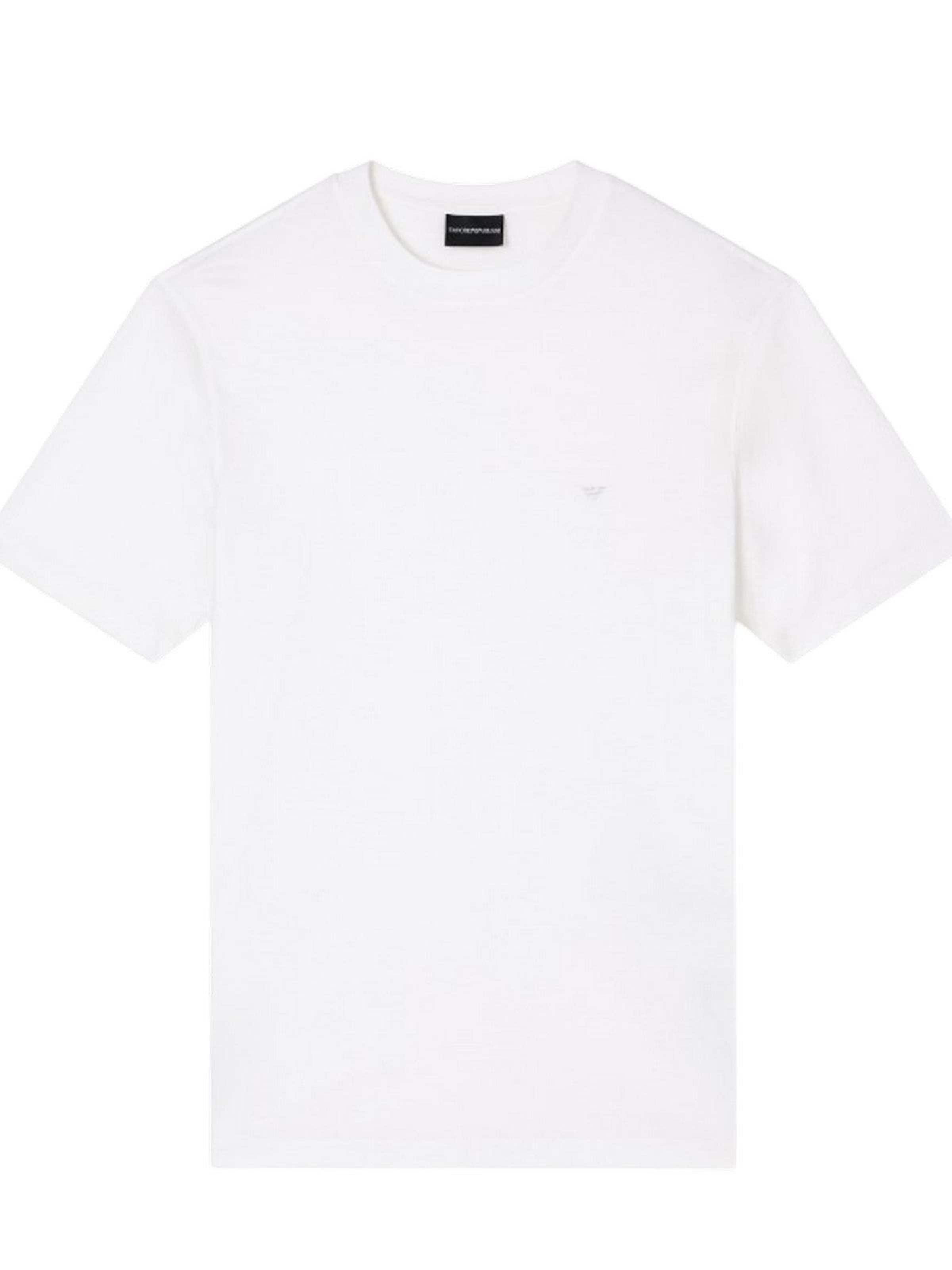 Emporio Armani - Camiseta térmica en blanco: frente