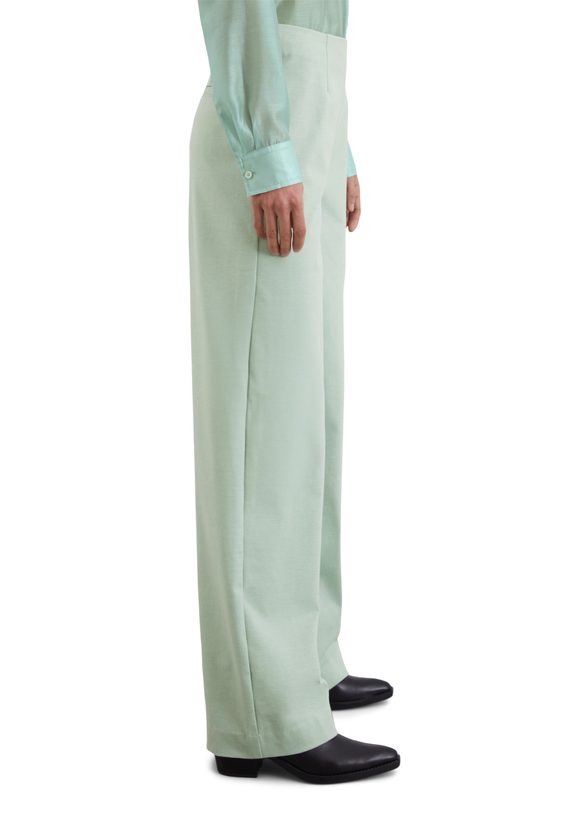 Marc O'Polo Wide leg Broek in Groen