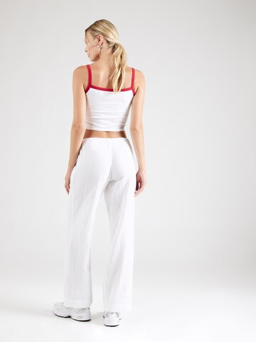 Monki Wide Leg Hose in Weiß