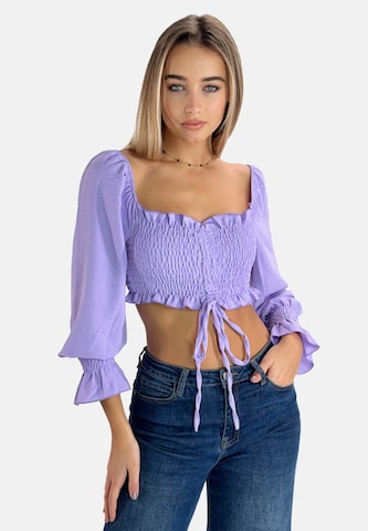 Chemisier Elara en violet : devant