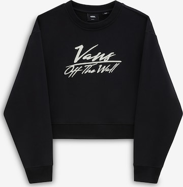 VANSSweater majica 'GO ANYPLACE ' - crna boja: prednji dio