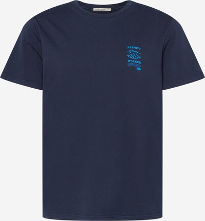 Nudie Jeans Co T-Shirt 'Roy' in navy / türkis, Produktansicht