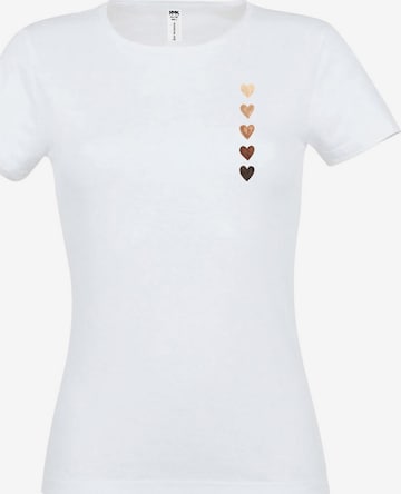 RMK Shirt 'Herz' in White: front