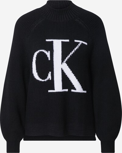Calvin Klein Jeans Pulover u crna / bijela, Pregled proizvoda