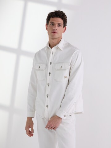 Karl Lagerfeld Regular fit Overhemd in Beige: voorkant