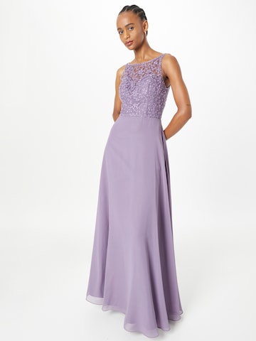 Robe de soirée Laona en violet : devant