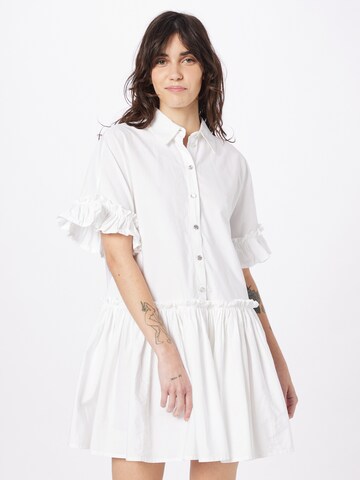 Robe-chemise River Island en blanc : devant