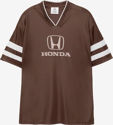 Pull&BearMajica 'HONDA FÚTBOL'' - smeđa boja: prednji dio