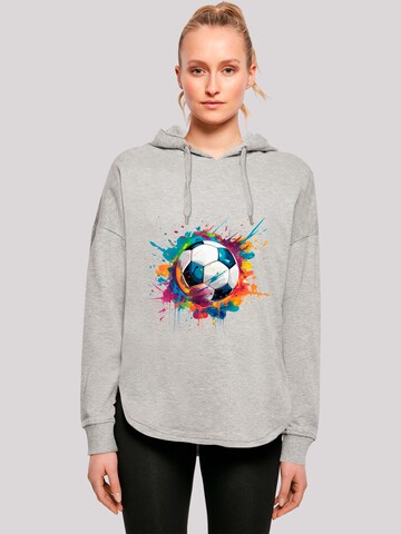 F4NT4STIC Sweatshirt 'Bunte Fußball Grafik' in Grey: front
