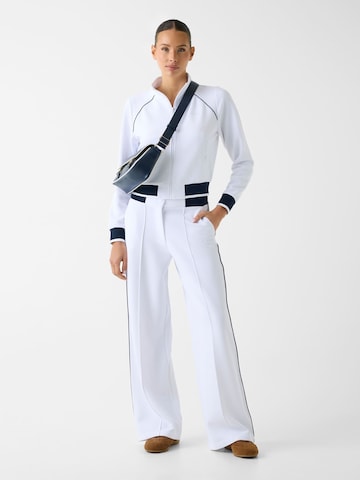 GUESS Zip-Up Hoodie in White