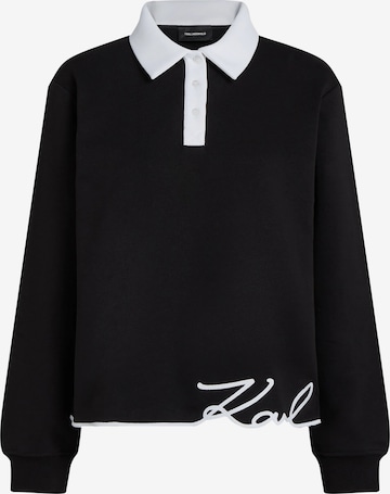 Sweat-shirt Karl Lagerfeld en noir : devant