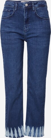 Cartoon Flared Jeans in Blauw: voorkant