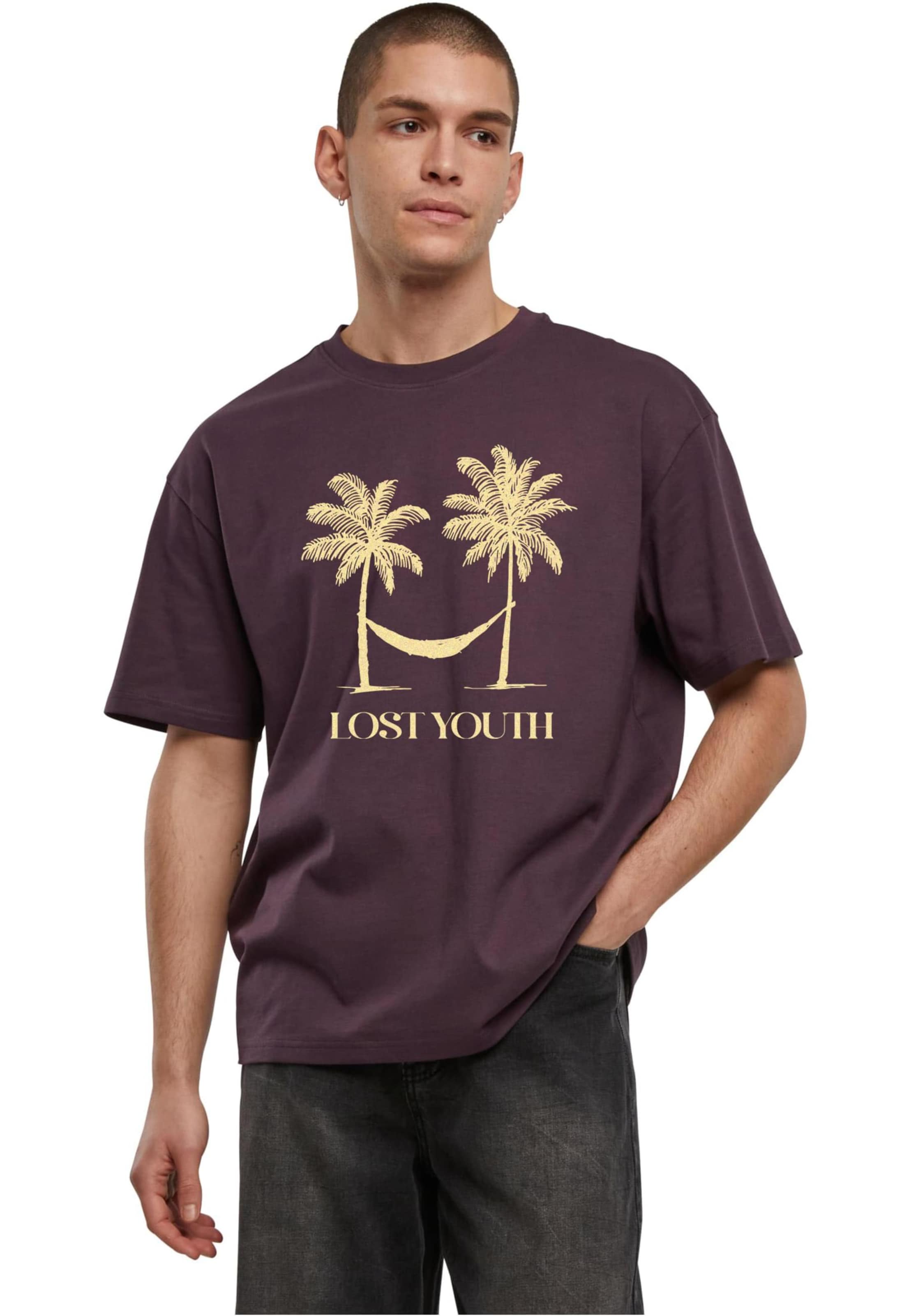 T-Shirt 'Right Direction' Lost Youth en violet : devant