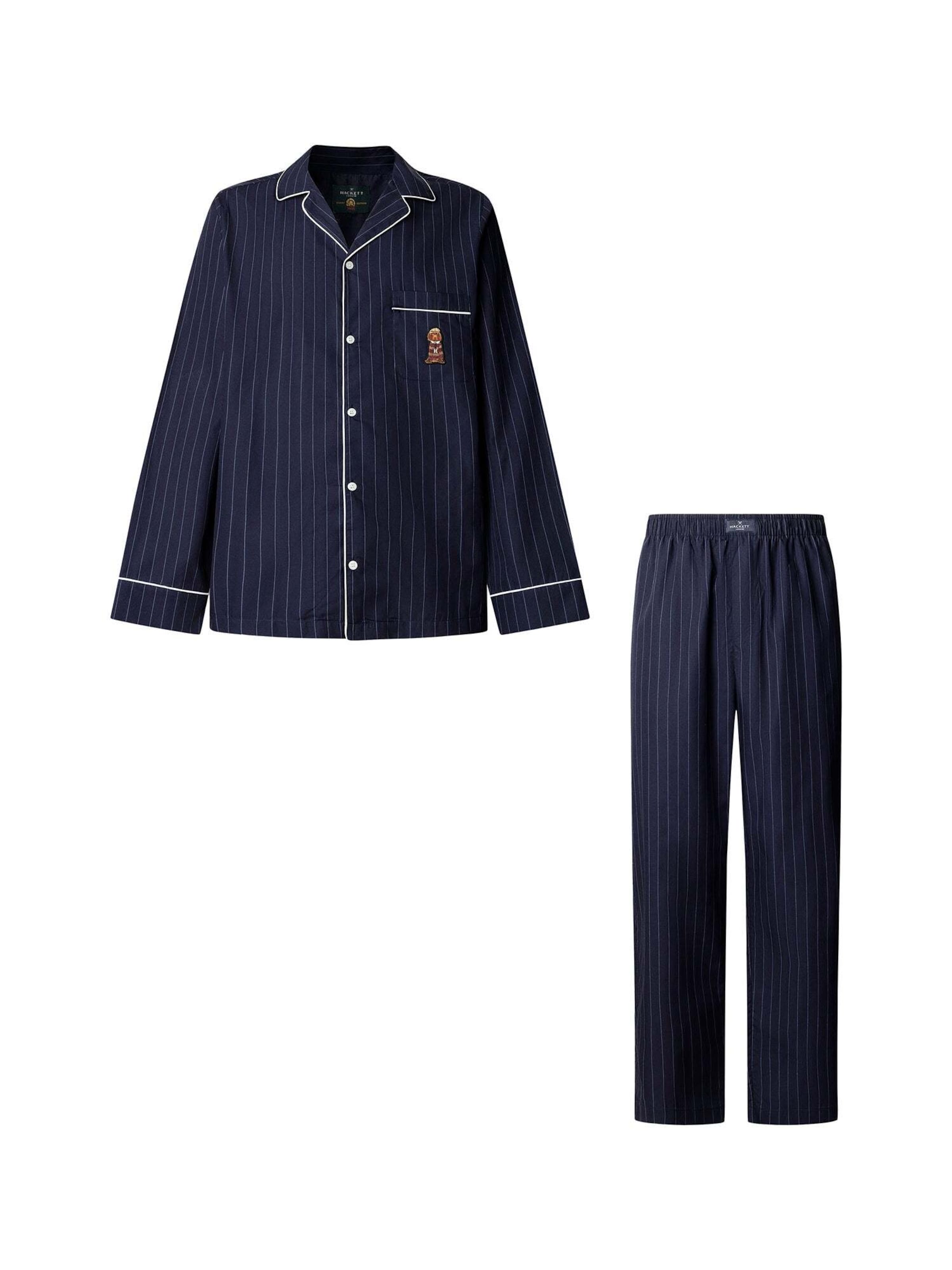 Pyjama long Hackett London en bleu : devant