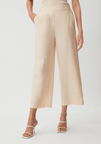 COMMA Wide leg Pantalon in Beige: voorkant