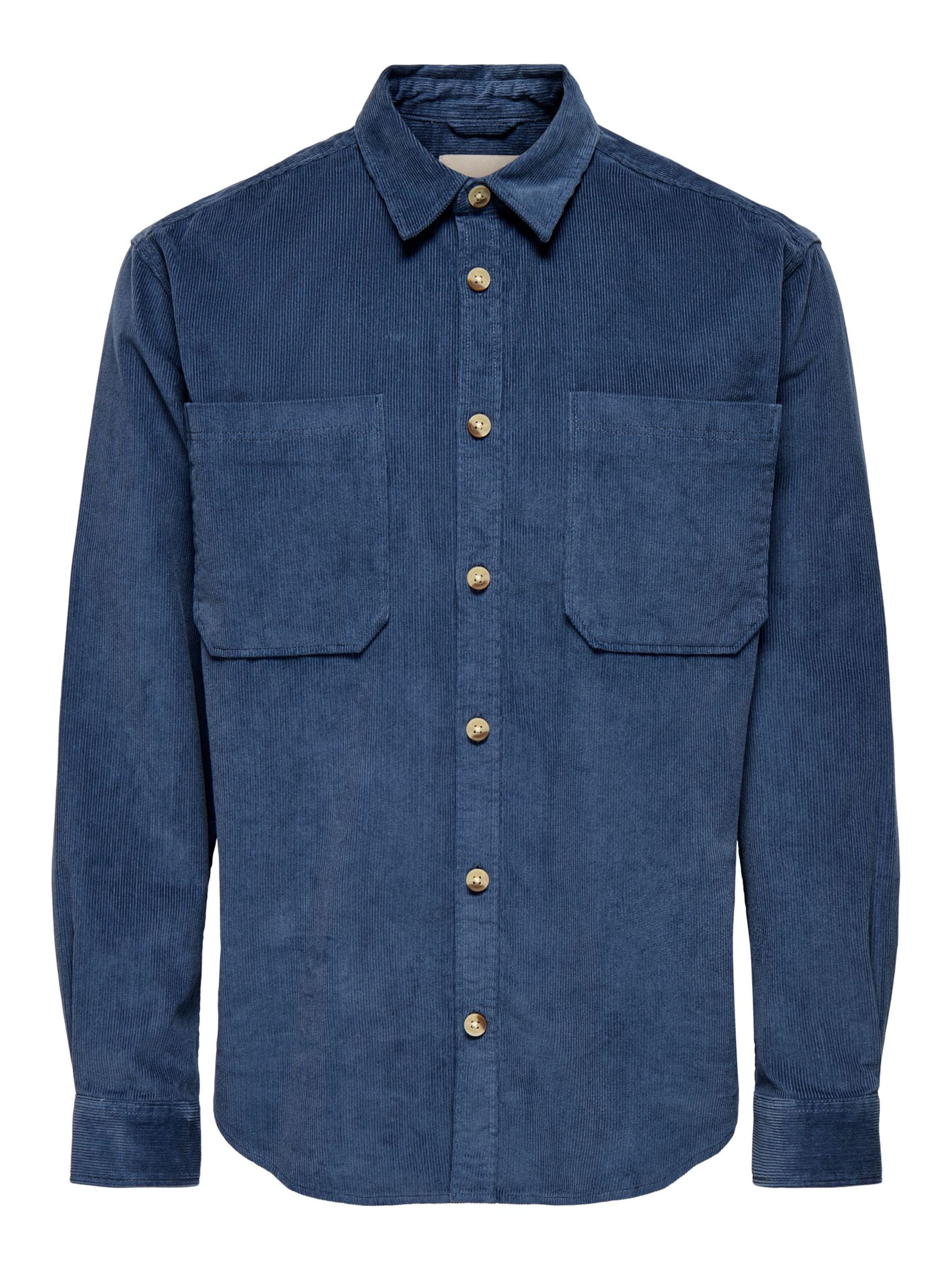 Chemise &#x27;ONSAlp&#x27; Only &amp; Sons en bleu : devant