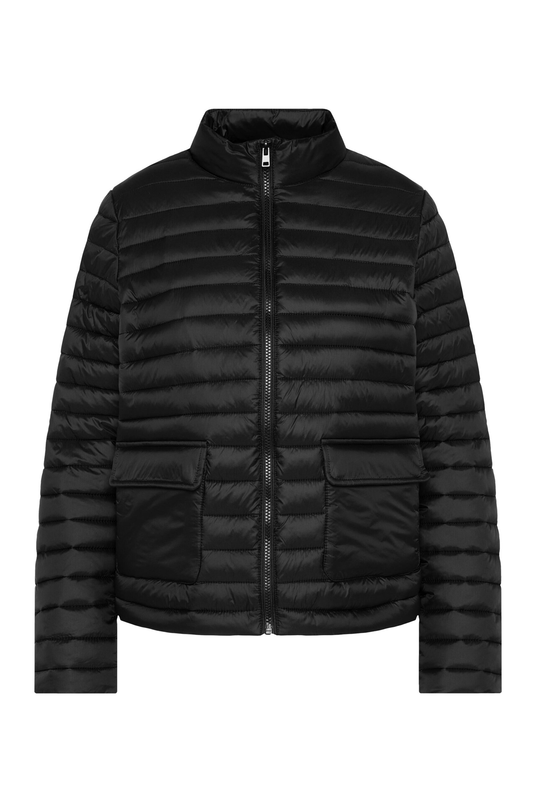 SENSES.THE LABEL Winter Jacket in Black: front