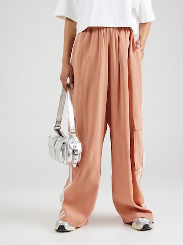 Wide Leg Pantalon cargo Karo Kauer en rose : devant
