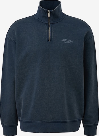 QS Zip-Up Hoodie in Blue: front
